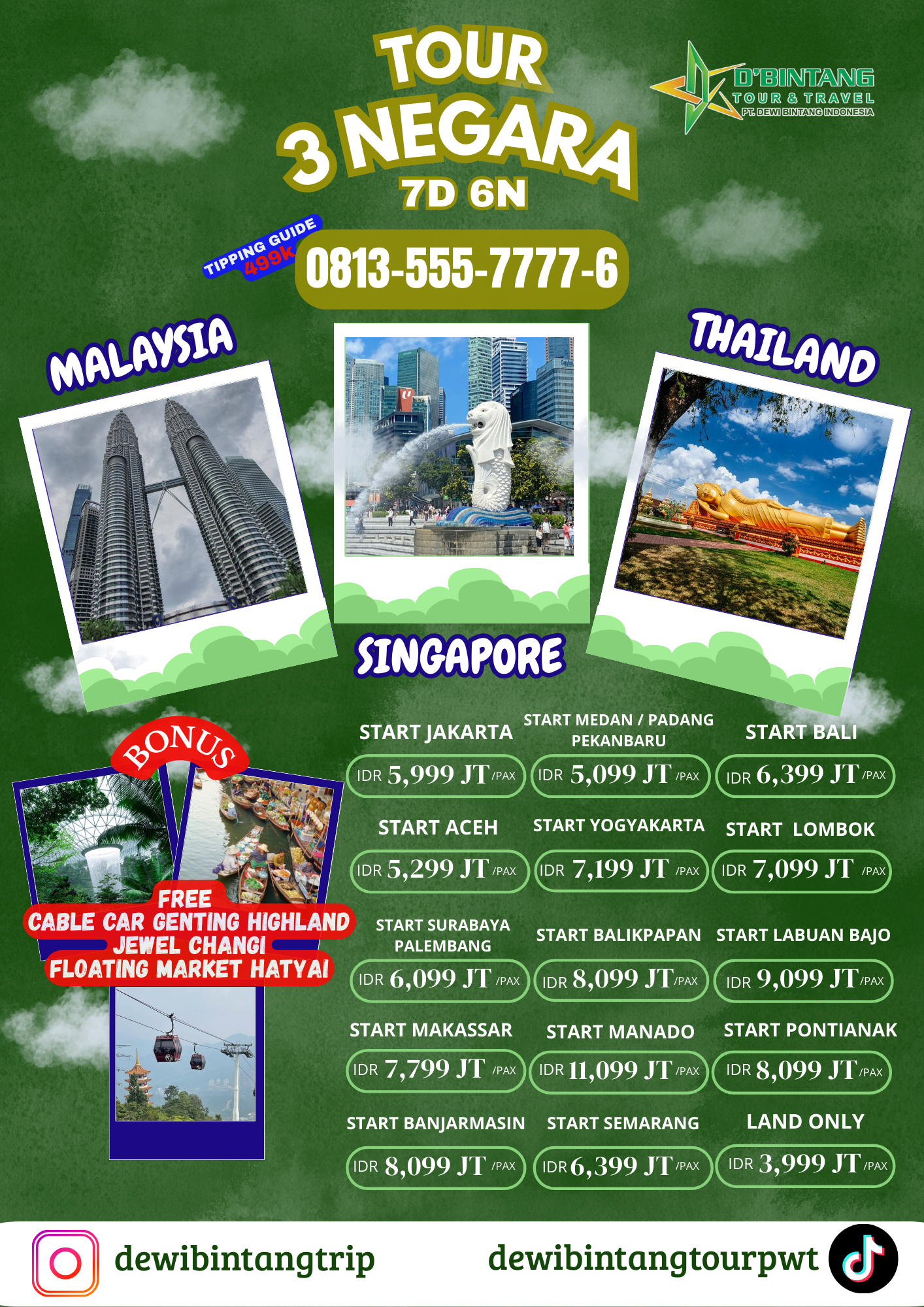 Tour Singapore Malaysia Thailand